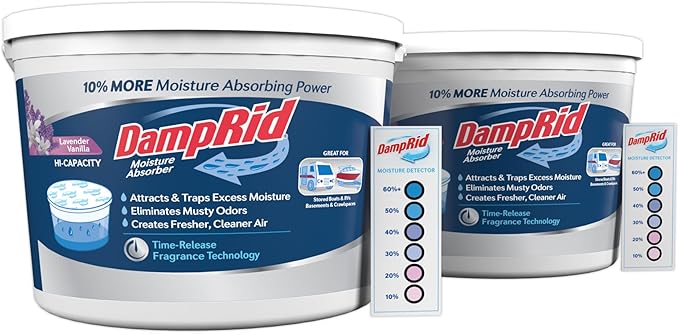 DampRid Hi-Capacity Moisture Absorber Bucket, Lavender Vanilla, 2 lb. 15.5 oz. by DampRid