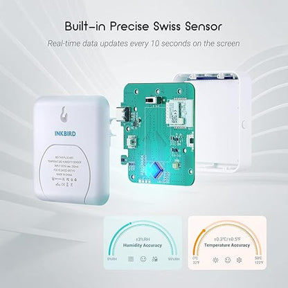INKBIRD WiFi Thermometer Hygrometer, Indoor Temperature Sensor IBS-TH3-PLUS - Image 4