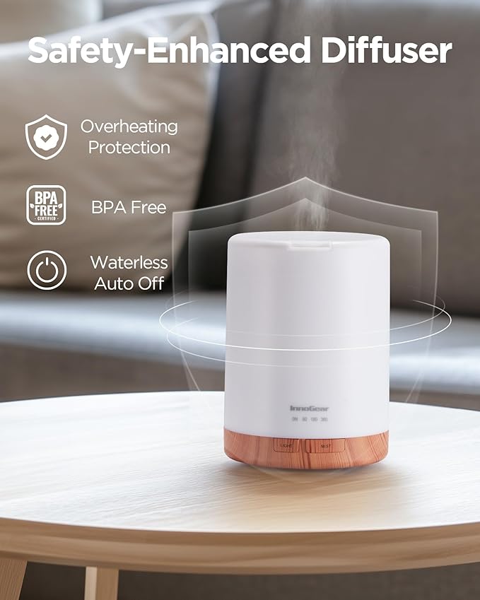 InnoGear 300ML Essential Oil Diffuser, Premium 5-in-1 Ultrasonic Aromatherapy - Image 4