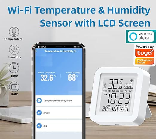 Smart WiFi Temperature Humidity Monitor: TUYA Wireless Temperature Humidity - Image 2