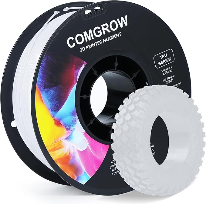 Comgrow TPU Filament 1.75, 3D Printing Filament, 95A Soft, +/- 0.02mm Accuracy by Comgrow