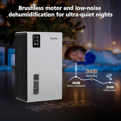NineSky Dehumidifiers for Home, 95 OZ Water Tank, Dehumidifiers for Bathroom - Image 6