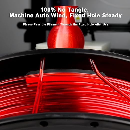 AMOLEN 3D Printer Filament Bundle, PETG Filament 1.75mm, Transcucent Clear/White - Image 3