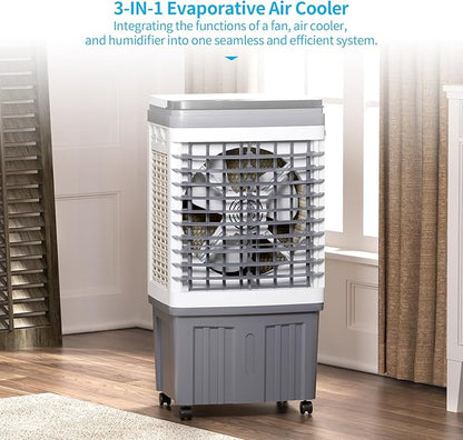 TABU 2354CFM 3-in-1 Evaporative Air Cooler, 6.6-Gal Water Tank Portable Swamp - Image 2
