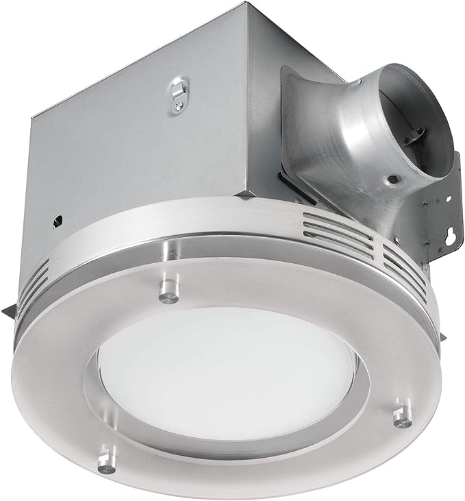 Homewerks 7117-02-HW Bathroom Fan Integrated LED Light Ceiling Mount Exhaust - Image 2