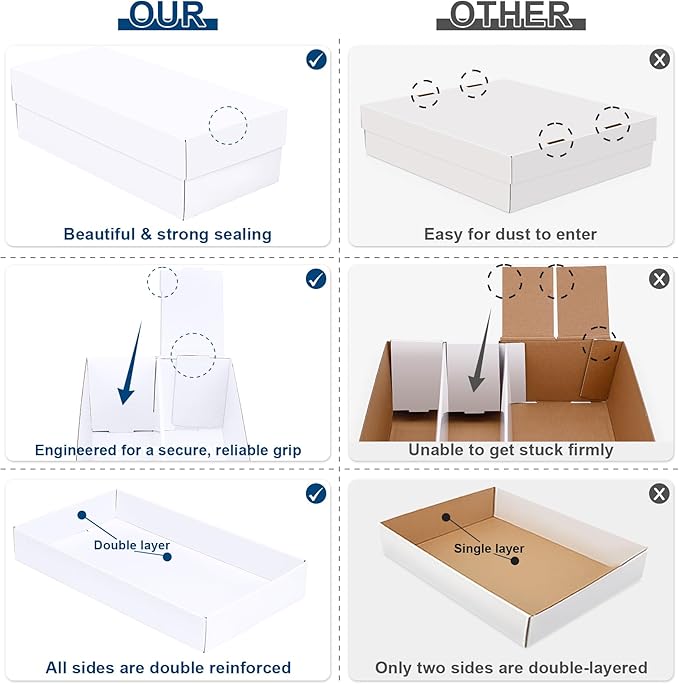 Trading Card Storage Box 6 Pack–1600 Count Cardboard Organizer - Image 4