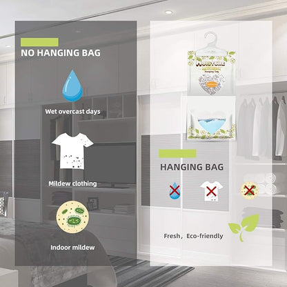 14 Pack Moisture Absorber Hanging Bags, 220g/Pack Fagrance Free Moisture Bag - Image 3
