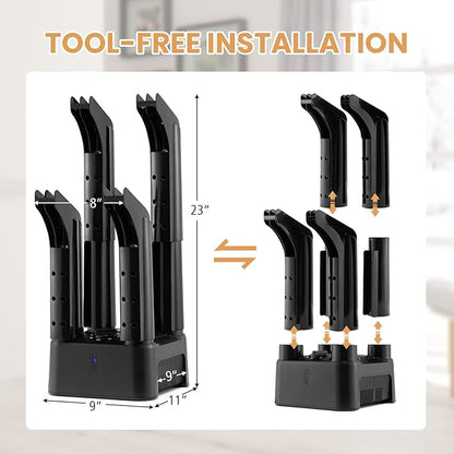 COSTWAY Shoe Dryer, 180 Mins Timer, CETL Standard Noiseless Boot Warmer - Image 6
