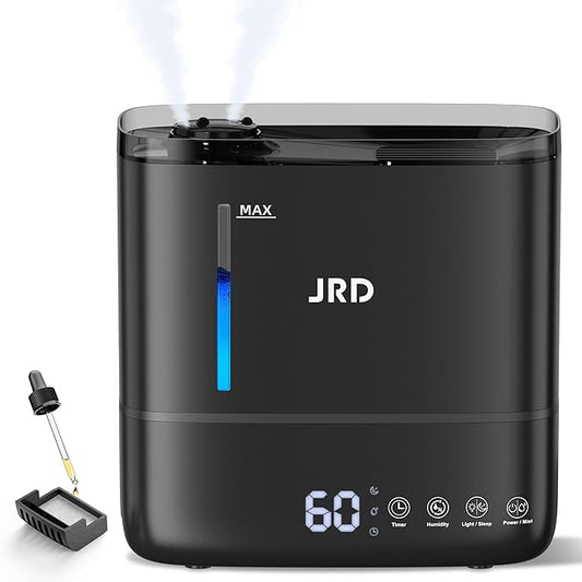 JRD Humidifiers for Bedroom, Ultrasonic Humidifier 4L for Large Room, Cool Mist by JRD