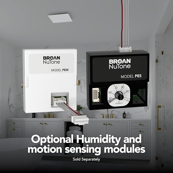 EVOLVE Premium Bathroom Exhaust Fan w/Light and Continuous Run, 50-80-110 - Image 7
