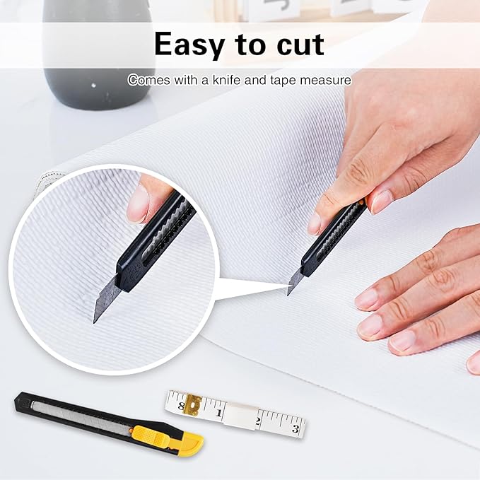 Drawer and Shelf Liner for Kitchen Cabinet, Non-Adhesive Cabinet Liner 12in x - Image 4
