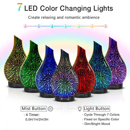 Essential Oil Diffuser 120ml Ultrasonic Aromatherapy Diffuser - Image 3