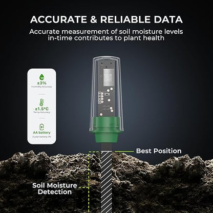 THIRDREALITY Smart Soil Moisture Sensor 2Pack, Zigbee hub Needed, Capacitive - Image 3