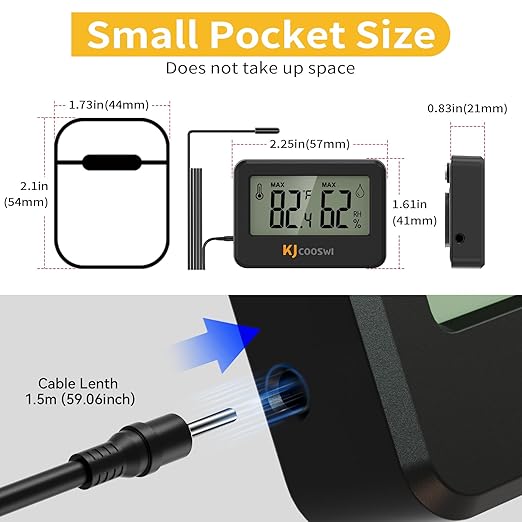 3PCS Mini Digital Hygrometer and Thermometer Reptile Thermometer - Image 2