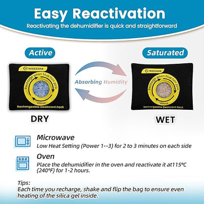 500g Reusable Silica Gel Desiccant Packs, Rechargeable Dehumidifier Moisture - Image 5