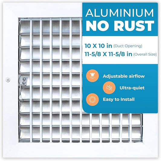 Aluminum 10x10 Inch Air Vent Covers Wall AC Grille by Air360