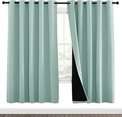 NICETOWN 100% Blackout Window Curtain Panels, Full Light Blocking Drapes - Image 2