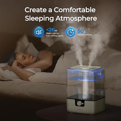 CHIVALZ Humidifiers for Bedroom Large Room Home, 6L Cool Mist Humidifier for - Image 3