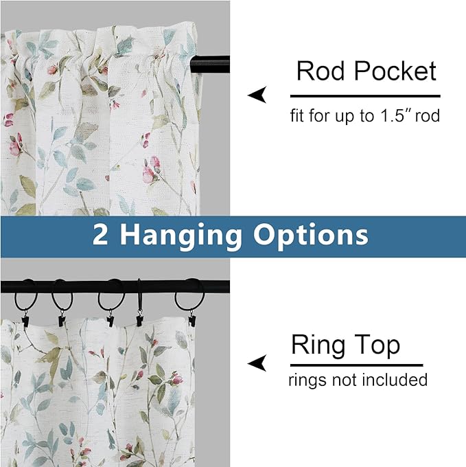 Chyhomenyc Light Filtering 120 Inch Window Curtains - Image 5