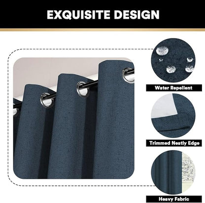 PrinceDeco Blackout Sliding Glass Door Curtain Extra Wide Patio Door Curtains - Image 6