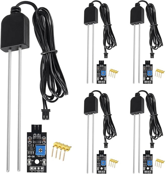 5 Sets Soil Moisture Sensor, Resistive Soil Moisture Meter, Soil Hygrometer by Coliao