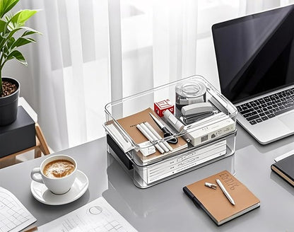 2 Pcs Plastic Portable Project Case, Scrapbooks, Art Supplies - Image 6