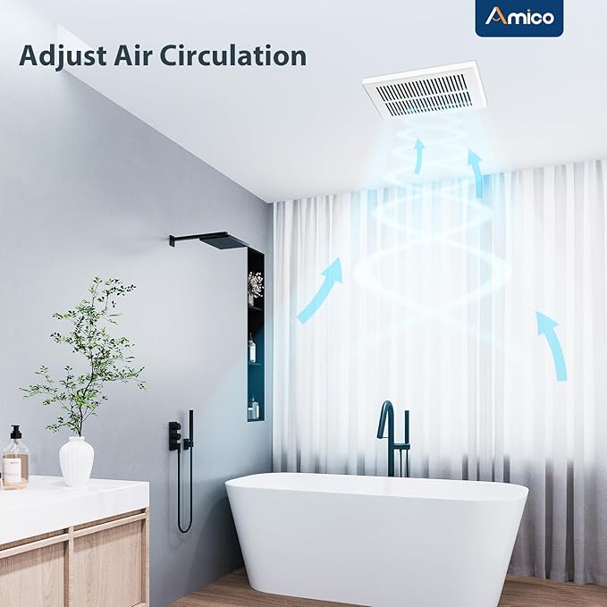 Amico Bathroom Exhaust Fan, 1.0 Sones, 80 CFM, Low Noise, Ceiling Mounted - Image 6
