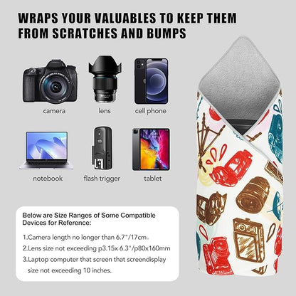 15 in Camera Wrap with Pouch, Lens Protective Wrap, Anti-scratch Anti-dust - Image 3