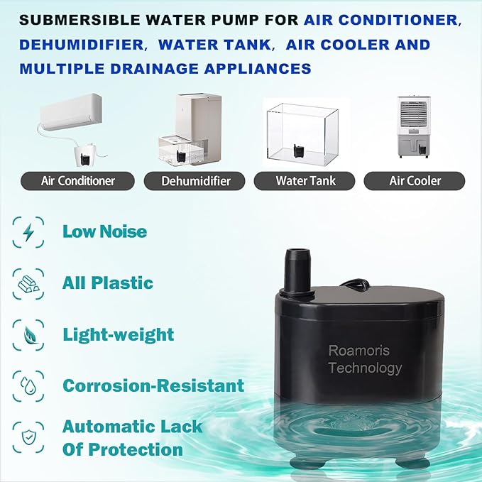 Small Pump With Level Sensor, 5 FT Drain Lift, Large Volume, 110V Automatic - Image 5