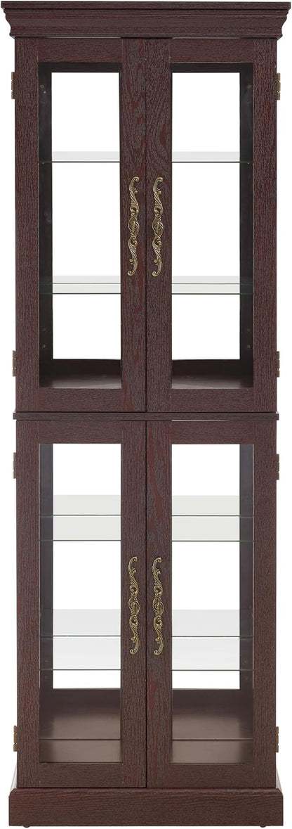 Lighted Glass Curio Cabinet - Image 5