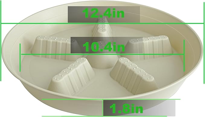 4 Pack Plant Saucer 12 inch, 8 10 14 17 inch, Plant Stand Plastic Plant Saucers - Image 2