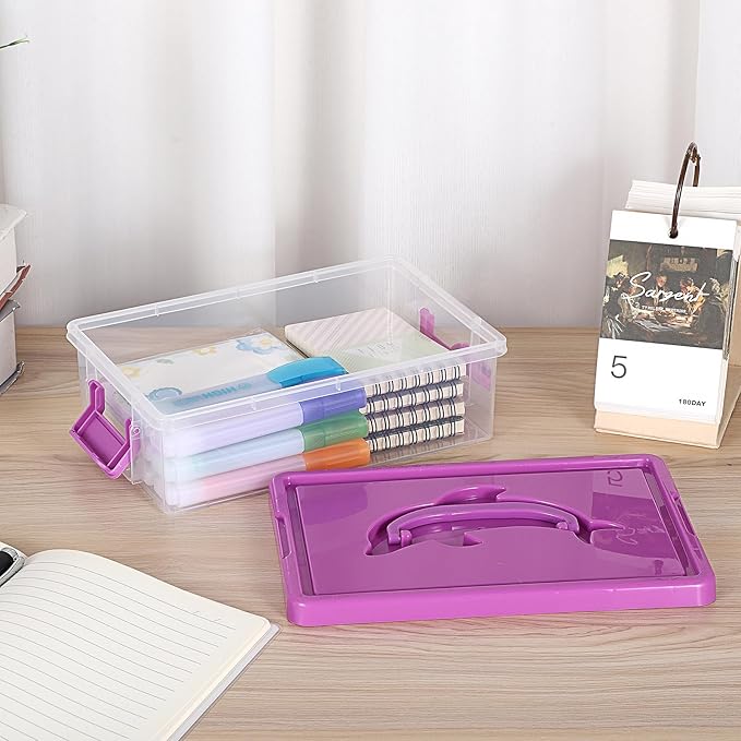BTSKY 1-Pack Clear Plastic Storage Box - Image 2
