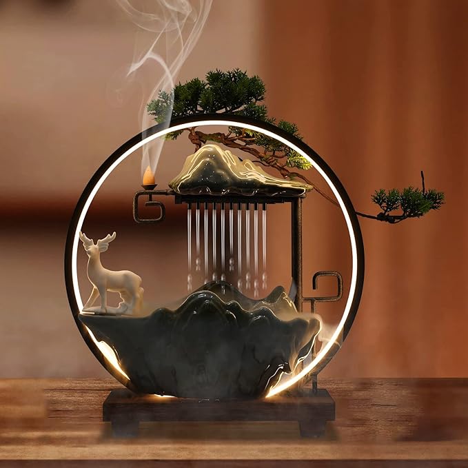 15In Water Fountains Indoor Tabletop Waterfall Humidifier - Image 9