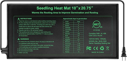 Seedling Heat Mat Hydroponic Plants Heating Pad, Seed Starting Greenhouse and by HYDGOOHO