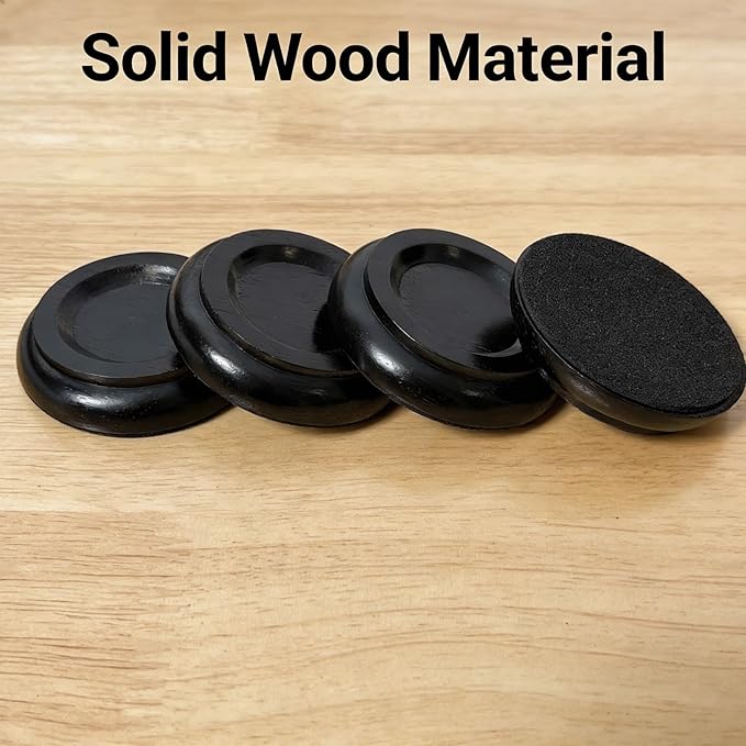 4 Pcs Solid Wood Upright Piano Caster Cups, Non-Slip & Anti-Noise - Image 5