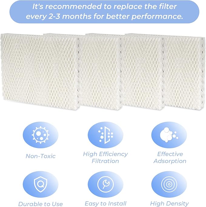 ANTOBLE 4 Pack MD1-0002 Replacement Humidifier Wick Humidifier Filters - Image 5
