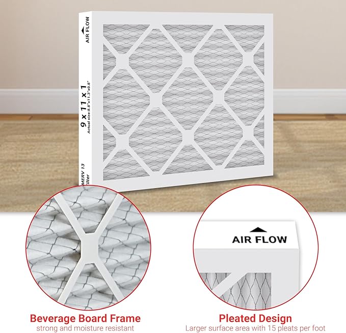 9 x 11 x 1 MERV 13 Replacement Dehumidifier Filter Compatible - Image 5