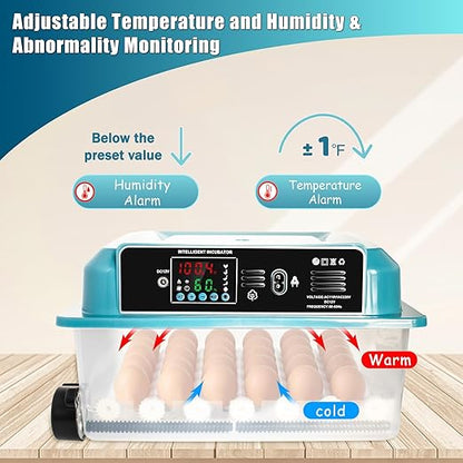 Incubators for Hatching Eggs, 36 Egg Incubator, Automatic Egg Turning, - Image 2