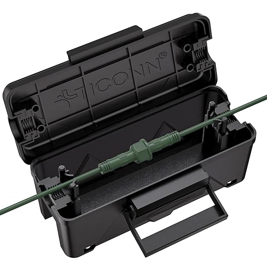 TICONN Outdoor Electrical Box, IP54 Splash-Proof Outdoor Extension Cord Cover by TICONN