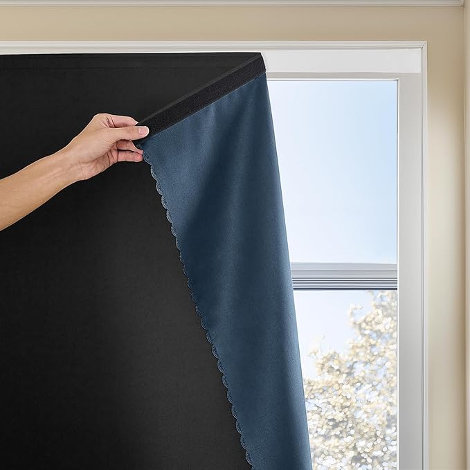 Autohesion Curtains for Windows, Bedroom Blackout Curtains for by JILRON