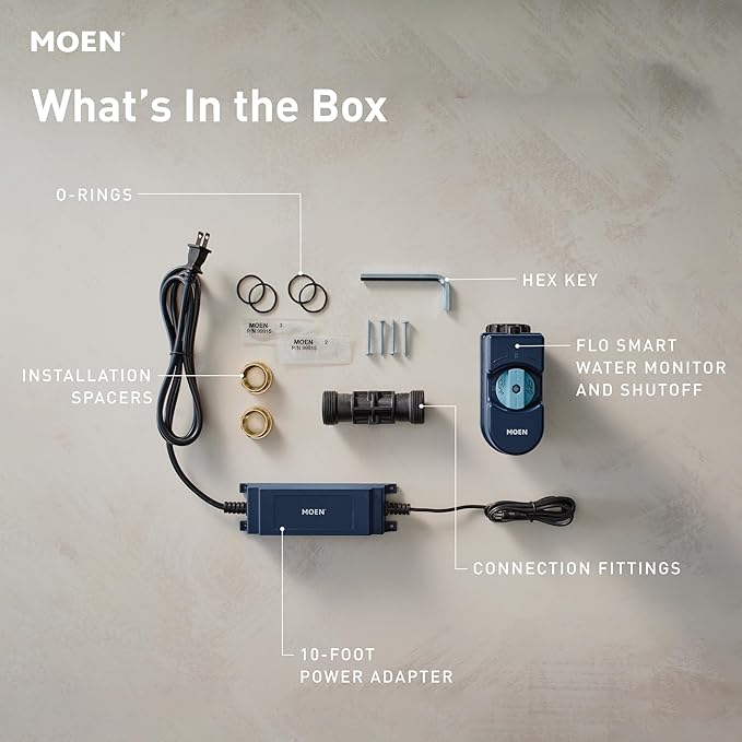 Moen Flo Smart Water Monitor and Automatic Shutoff Sensor, Wi-Fi Water Leak - Image 14