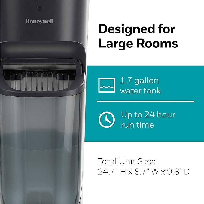 Honeywell Top Fill Tower Humidifier, Digital Humidistat, Home or Office - Image 5