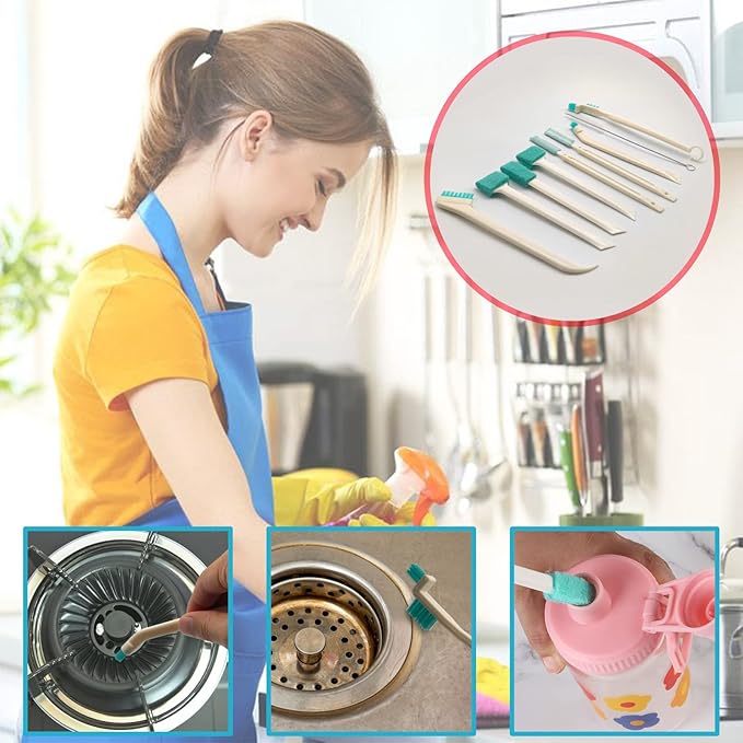 Small Household Cleaning Brushes by ELEMGULY, Micro Crevice Scrub Cleaner Tool - Image 7