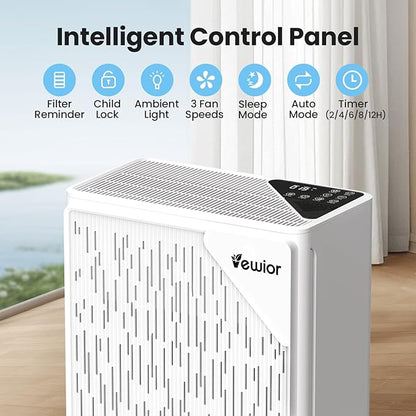 Air Purifiers for Home Large Room up to 2535ft², VEWIOR H13 True HEPA Air - Image 7