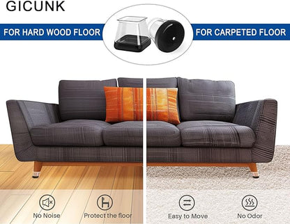 Chair Leg Floor Protectors for Hardwood Floors and Carpet Silicone Covers to - Image 2