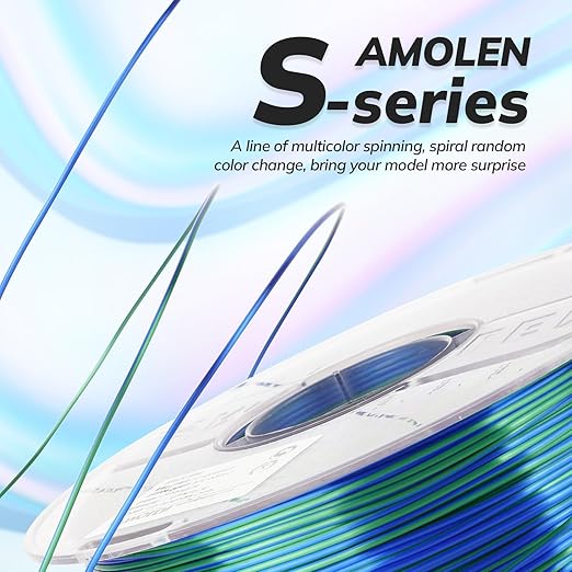 AMOLEN Silk PLA 3D Printer Filament Bundle, Shiny PLA Filament 1.75mm - Image 2