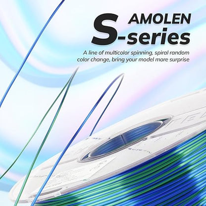 AMOLEN Silk PLA 3D Printer Filament Bundle, Shiny PLA Filament 1.75mm - Image 2
