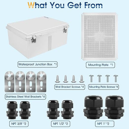 Waterproof Outdoor Project ABS Plastic Junction Box IP67 Weatherproof Dustproof - Image 7