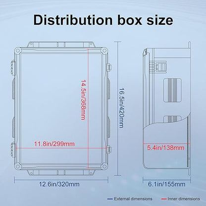 Outdoor Electrical Junction Box, ABS Water Resistant Enclosure - Image 7