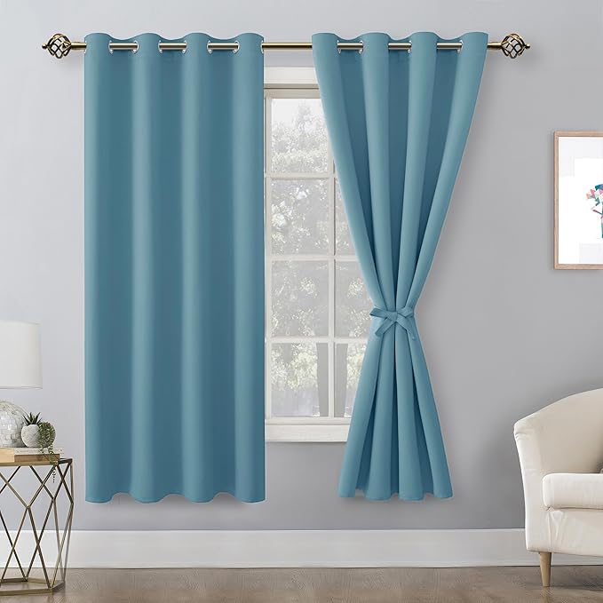 Hiasan Blackout Curtains for Bedroom, 52 x 63 Inches Length - Image 2